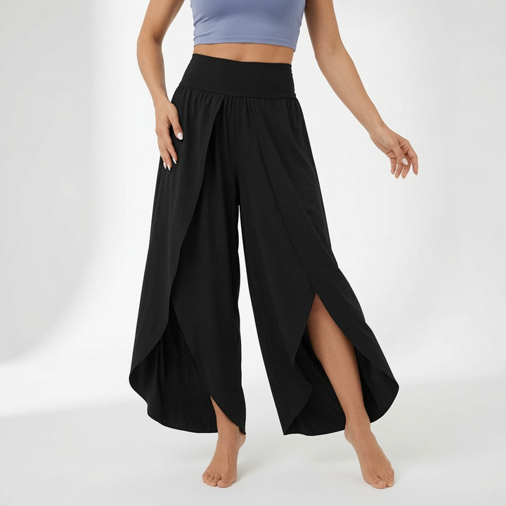 Celestia™ — Pantalon fluide fendu élégance aérienne