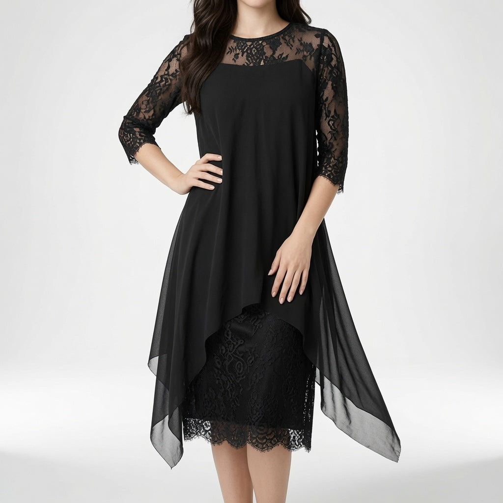 Évangéline™ — Robe dentelle fluide élégance intemporelle