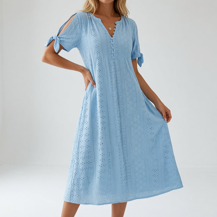 Lorélia™ — Robe bohème brodée élégance estivale