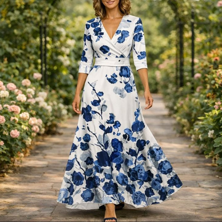 Fleur™ - Robe élégante avec décolleté en V