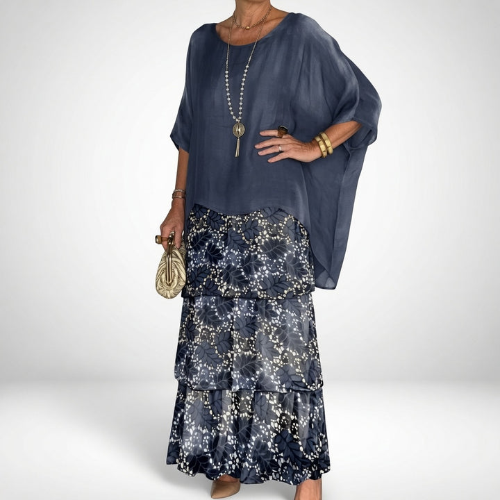 Émeline™ — Robe maxi fluide à volants bohème