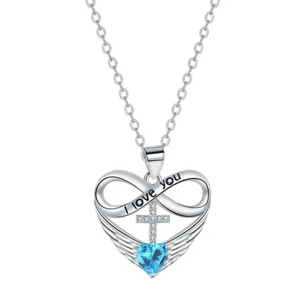 Éternelle™ — Collier cœur infini pierre de naissance