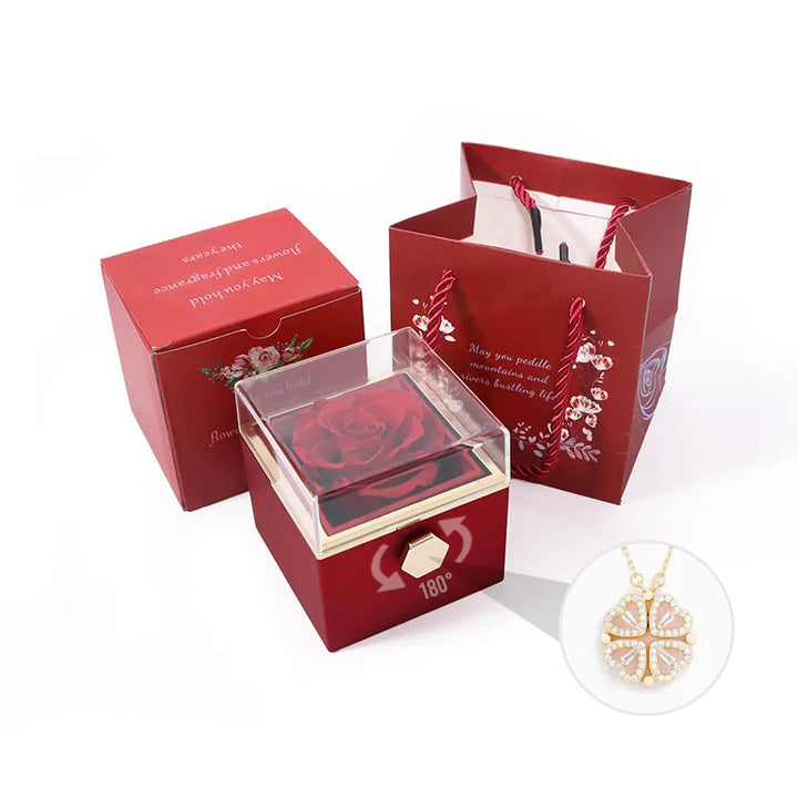 Trèflette™ — Collier pendentif trèfle cristaux coffret cadeau