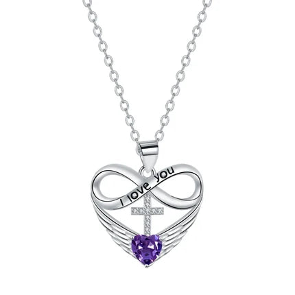Éternelle™ — Collier cœur infini pierre de naissance