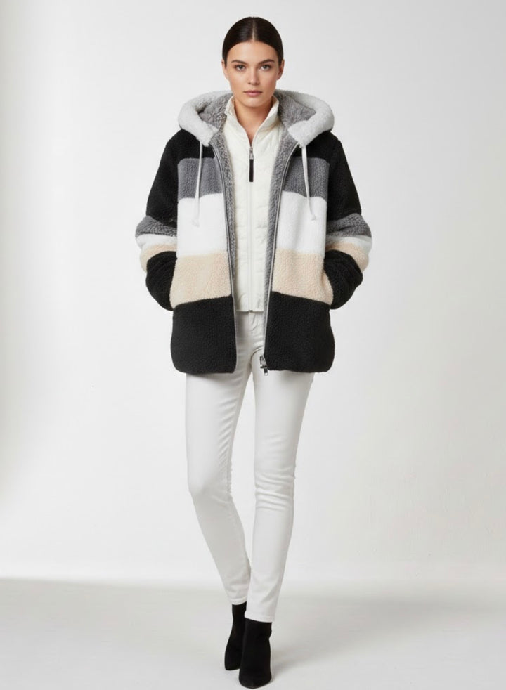 Aléana™ – La veste d’hiver élégante et chaude avec capuche et fermeture éclair