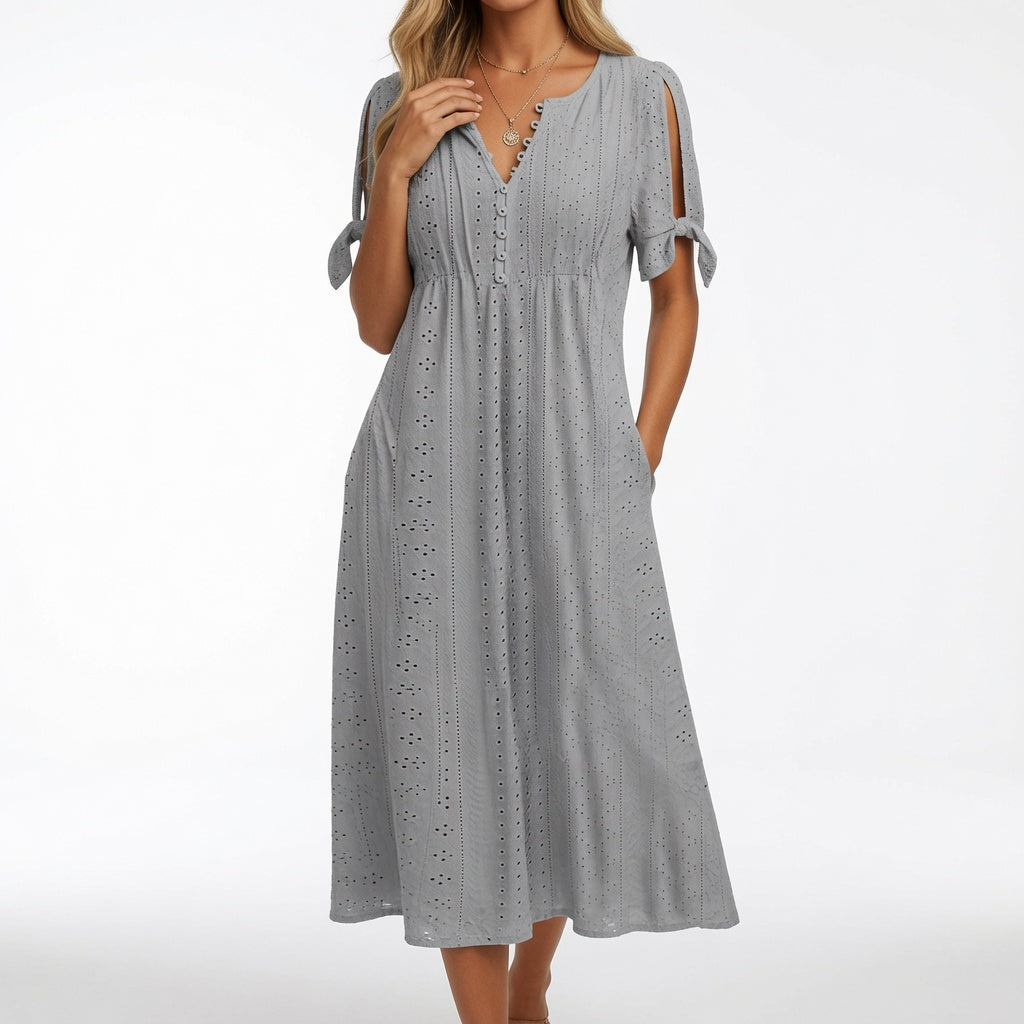 Lorélia™ — Robe bohème brodée élégance estivale