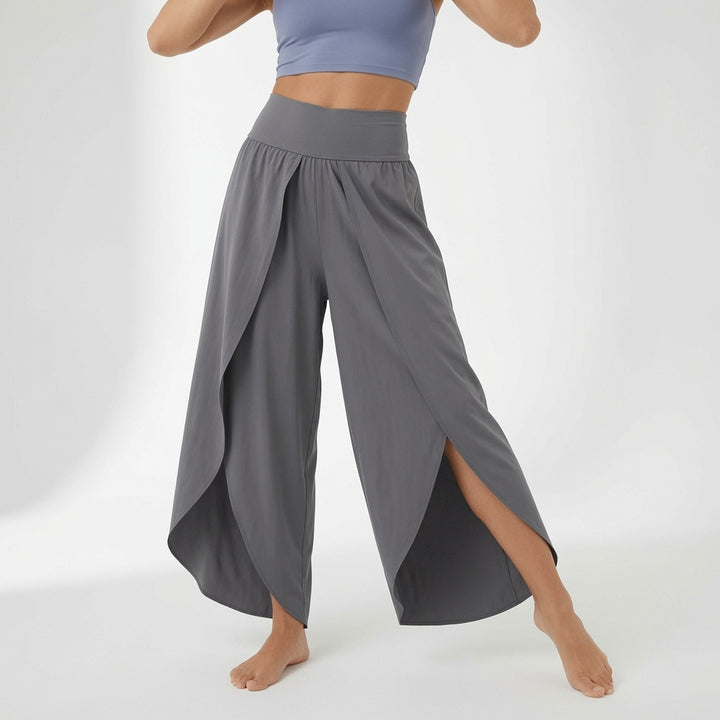 Celestia™ — Pantalon fluide fendu élégance aérienne