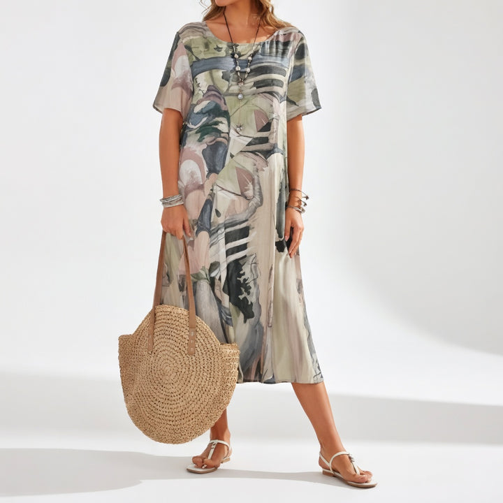 Azéloria™ — Robe longue artistique élégance fluide