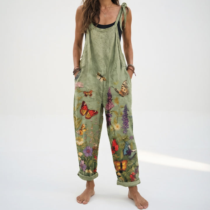 Valéane™ — Salopette florale artistique naturelle confortable