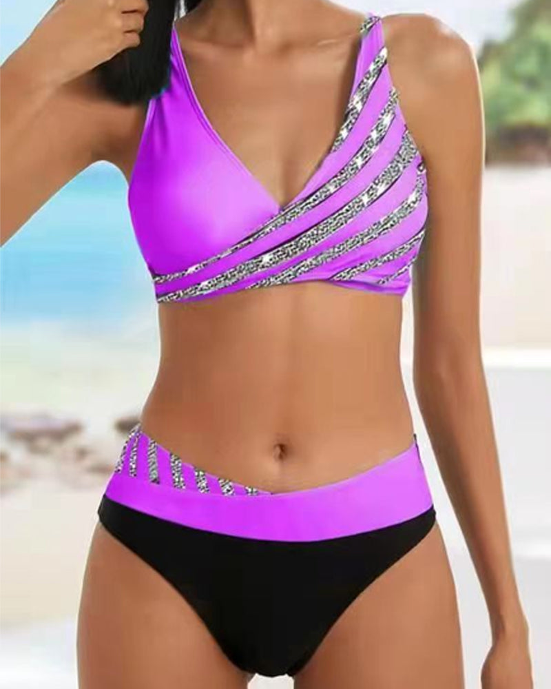 Mona - Bikini Imprimé aux Teintes Chaudes