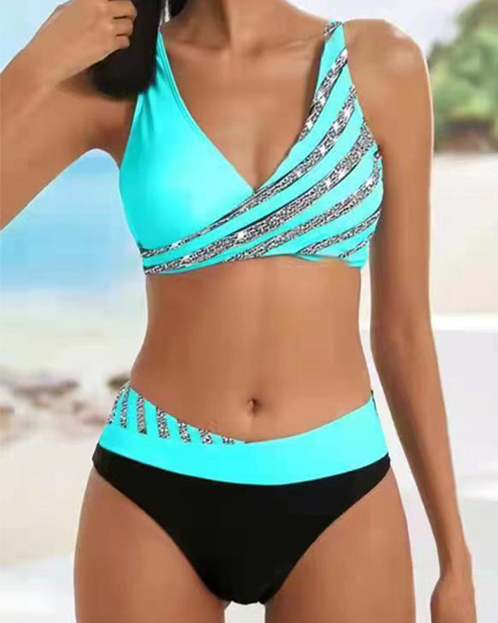 Mona - Bikini Imprimé aux Teintes Chaudes