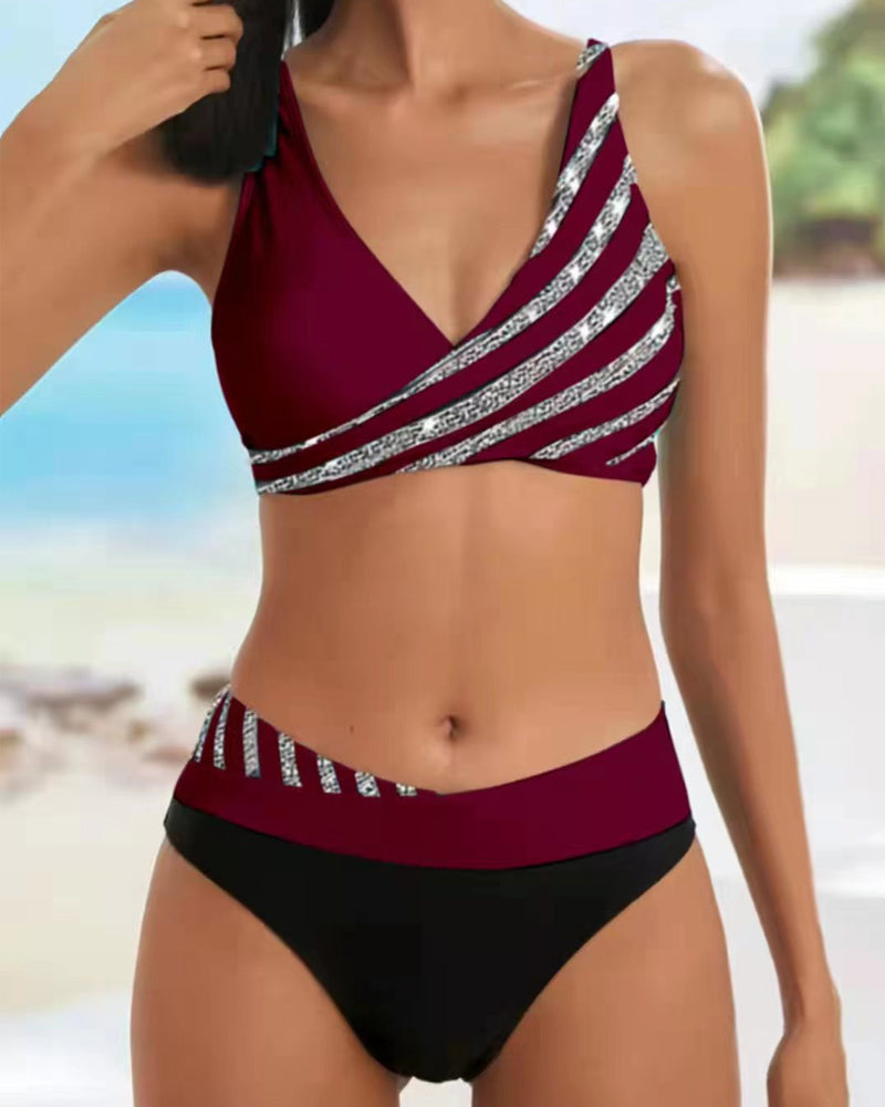Mona - Bikini Imprimé aux Teintes Chaudes