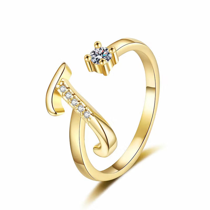 Lumévara™ — Bague cœur initiale élégance personnalisée