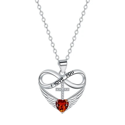 Éternelle™ — Collier cœur infini pierre de naissance