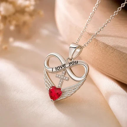 Éternelle™ — Collier cœur infini pierre de naissance