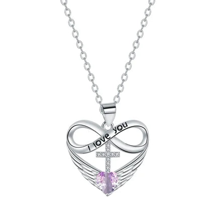 Éternelle™ — Collier cœur infini pierre de naissance