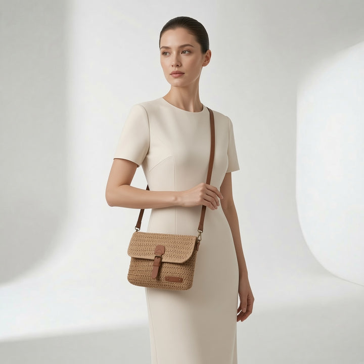 Calissia™ — Sac bandoulière tressé charme bohème