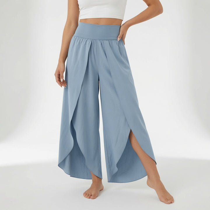 Celestia™ — Pantalon fluide fendu élégance aérienne
