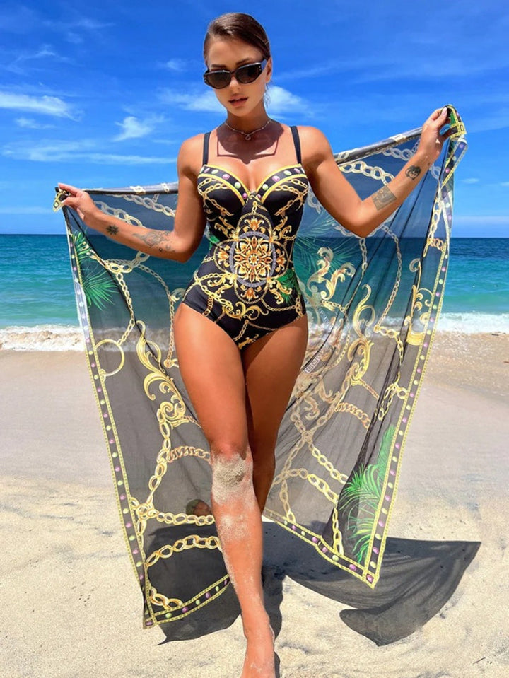 Maillot de Bain Femme – Ensemble avec Pareo Élégant