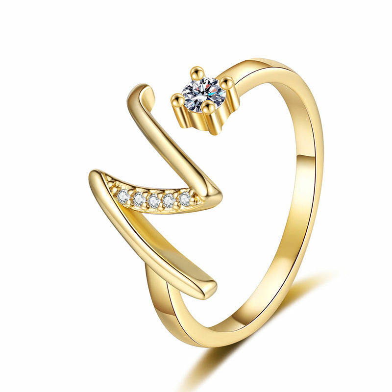 Lumévara™ — Bague cœur initiale élégance personnalisée