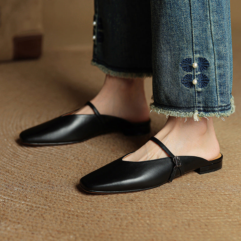 Carol | Mules Mary Jane à Bout Carré
