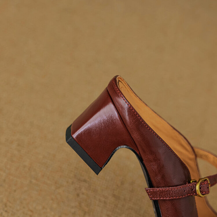 Manuela | Mules Mary Jane à Talon