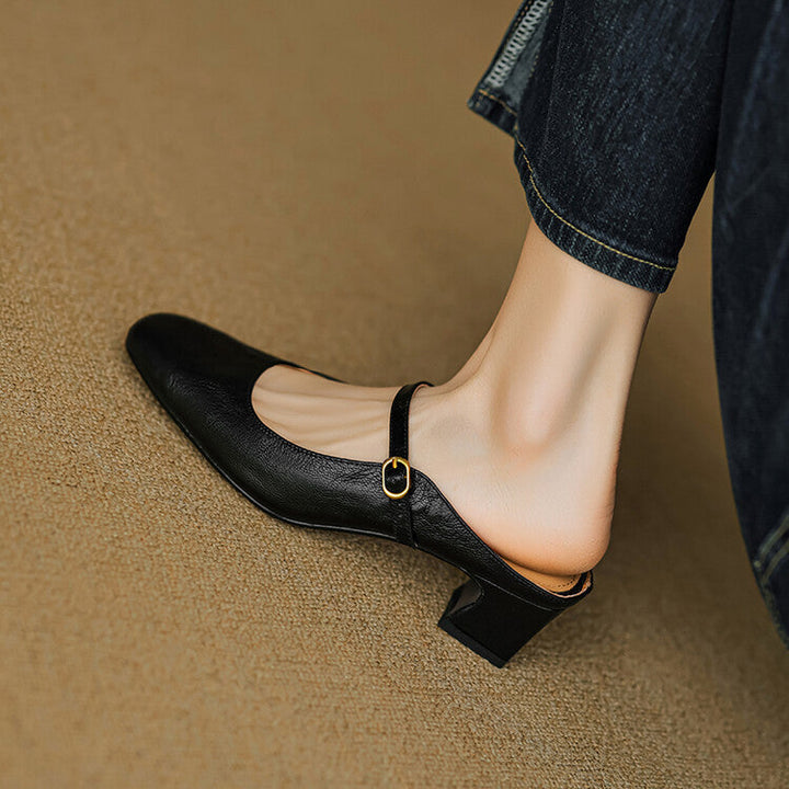 Manuela | Mules Mary Jane à Talon