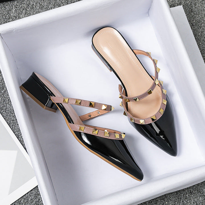 Anita | Mules à Pointe avec Clous