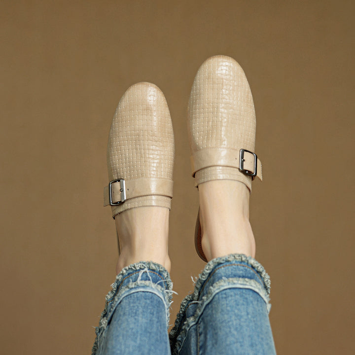 Angela | Mules Tressées avec Boucle