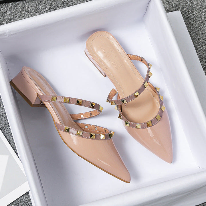 Anita | Mules à Pointe avec Clous