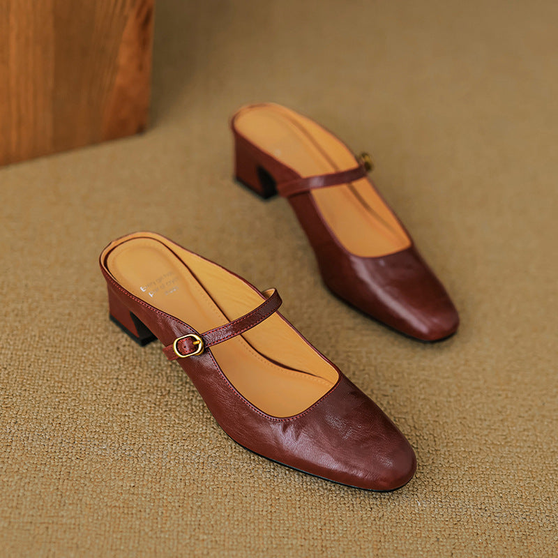 Manuela | Mules Mary Jane à Talon