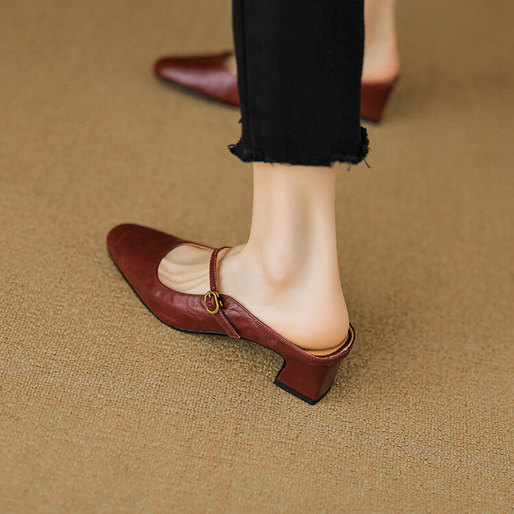 Manuela | Mules Mary Jane à Talon