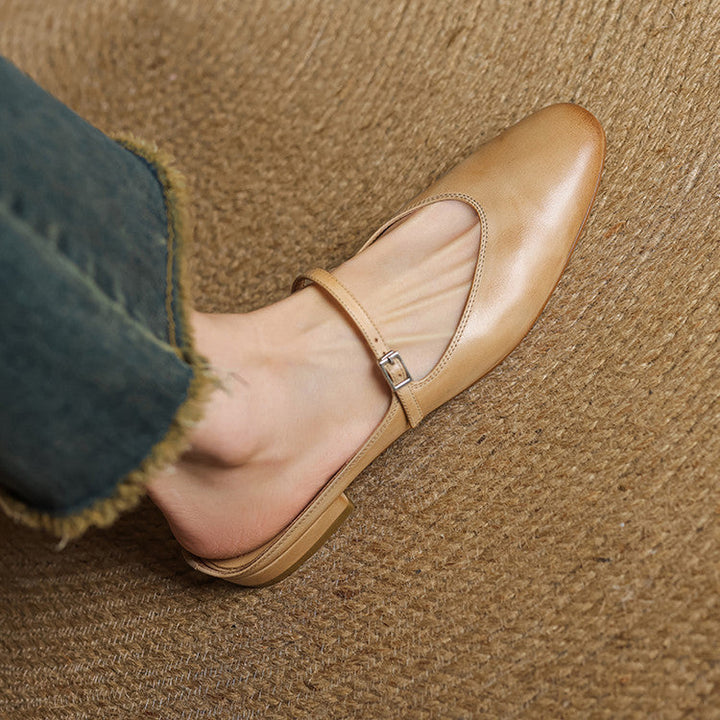 Luciana | Mules Mary Jane à Pointe Amande
