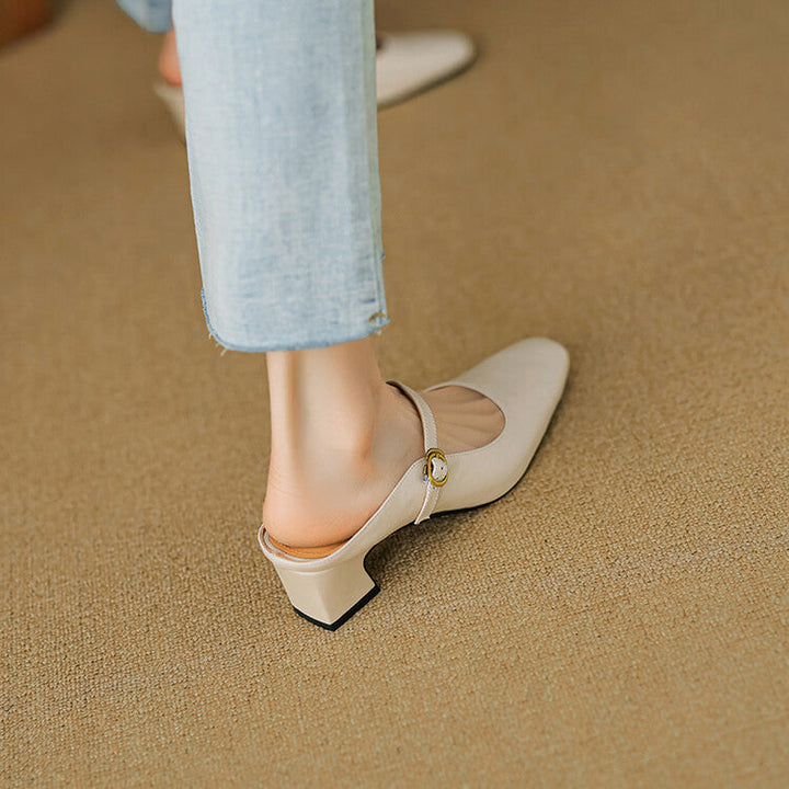 Manuela | Mules Mary Jane à Talon