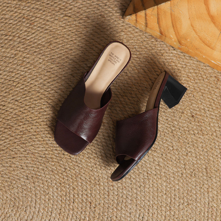 Julia | Mules Ouvertes à Talon