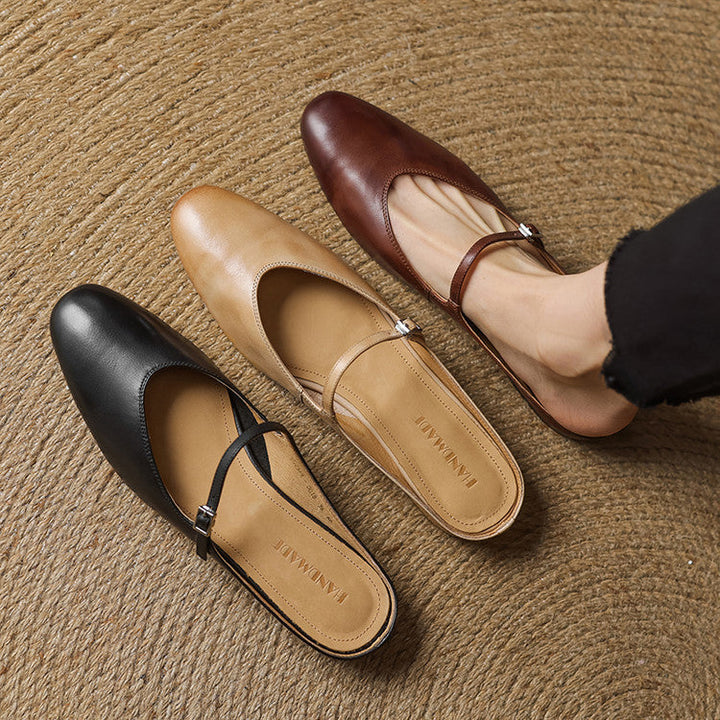 Luciana | Mules Mary Jane à Pointe Amande