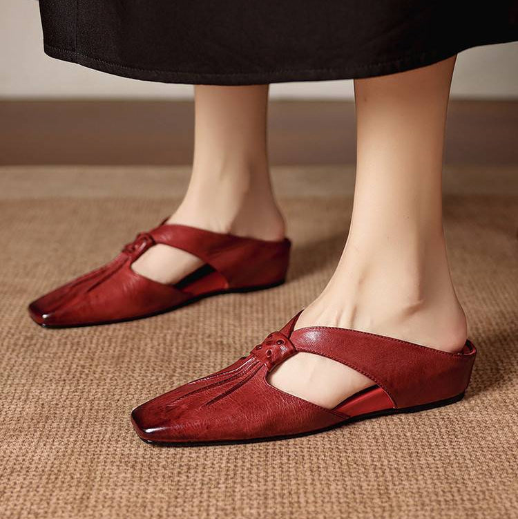 Anja | Mules avec Nœud et Bout Fermé