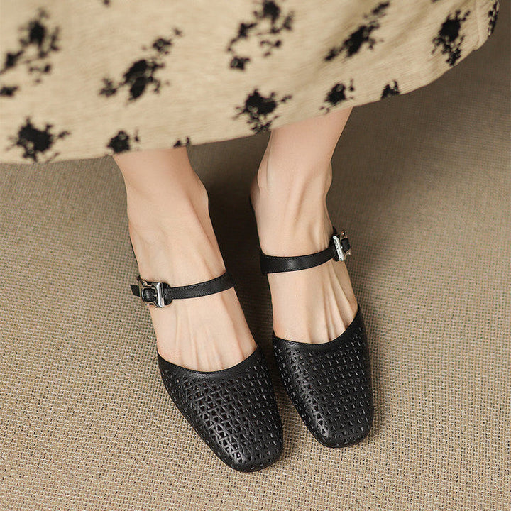 Lou | Mules Perforées avec Bride