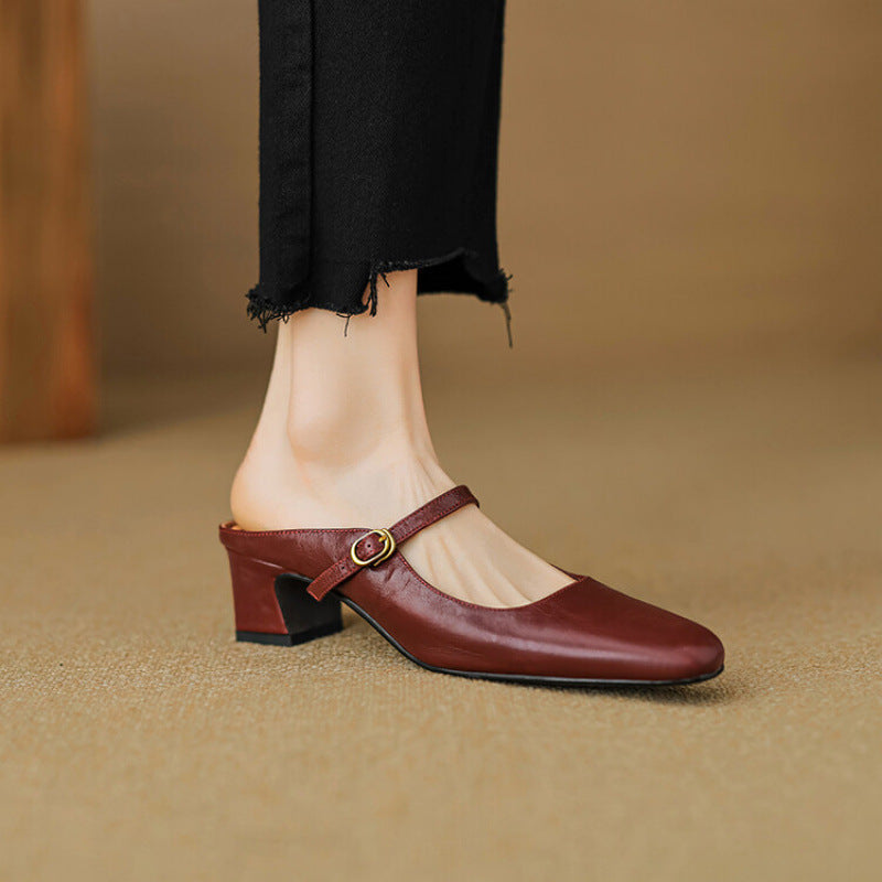 Manuela | Mules Mary Jane à Talon