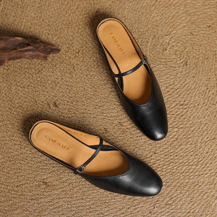 Bianca | Mules Mary Jane à Bout Amande