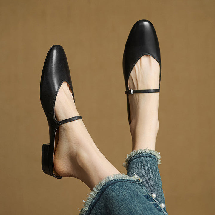 Luciana | Mules Mary Jane à Pointe Amande