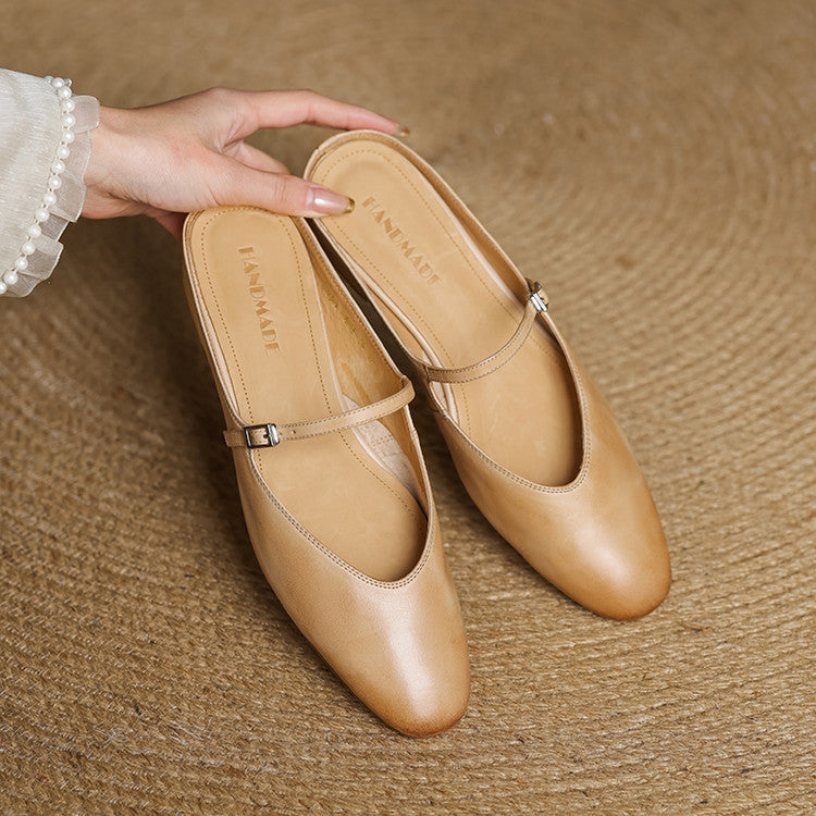 Luciana | Mules Mary Jane à Pointe Amande