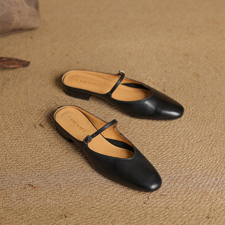 Bianca | Mules Mary Jane à Bout Amande