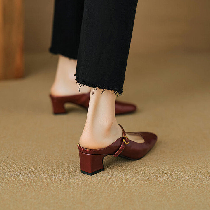 Manuela | Mules Mary Jane à Talon