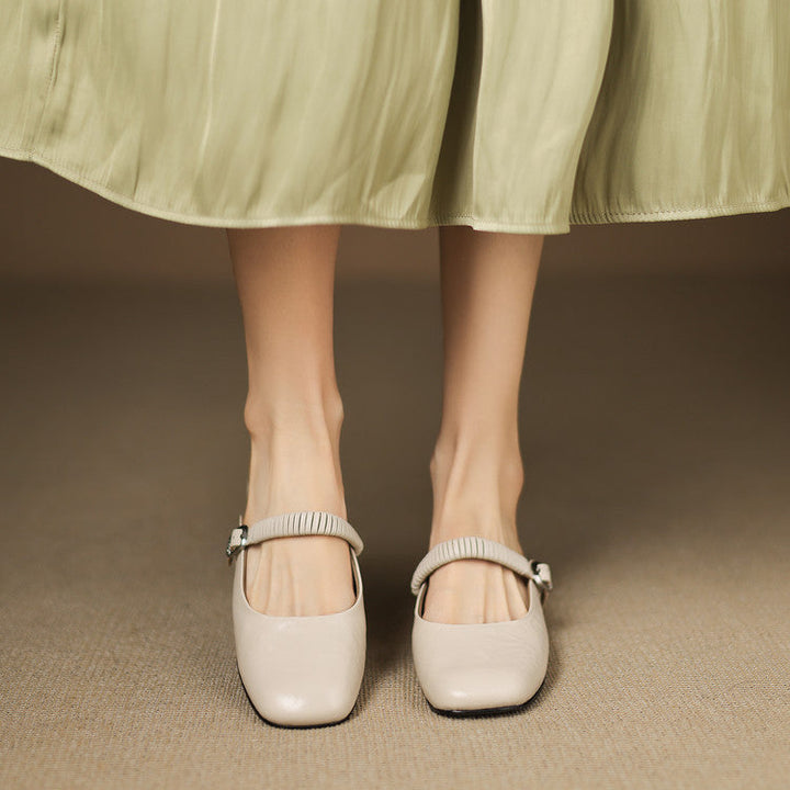 Laiza | Mules Mary Jane à Bout Ronde