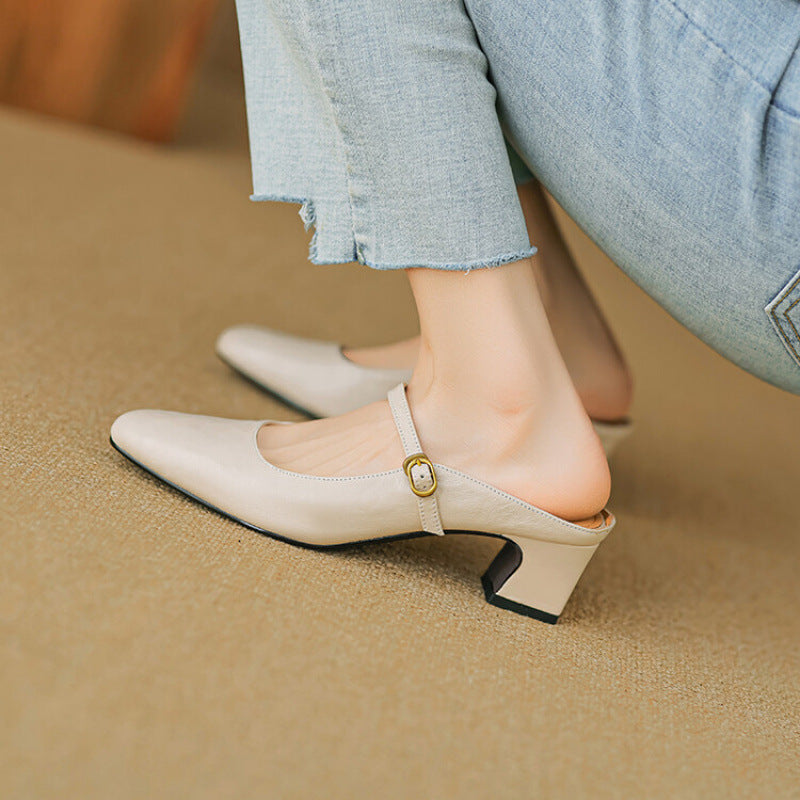 Manuela | Mules Mary Jane à Talon
