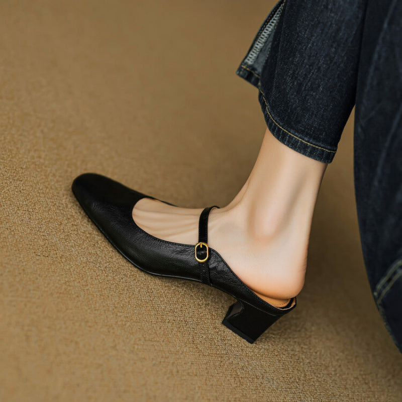 Manuela | Mules Mary Jane à Talon