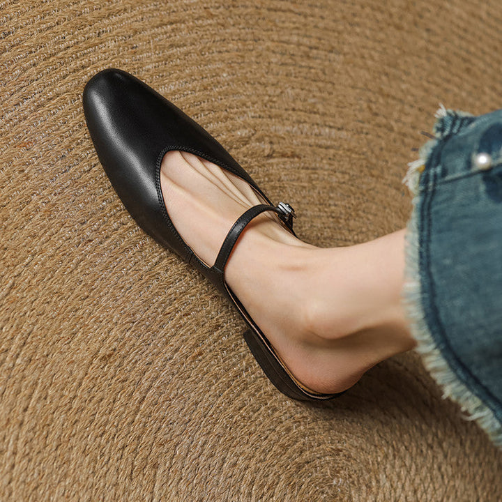 Luciana | Mules Mary Jane à Pointe Amande