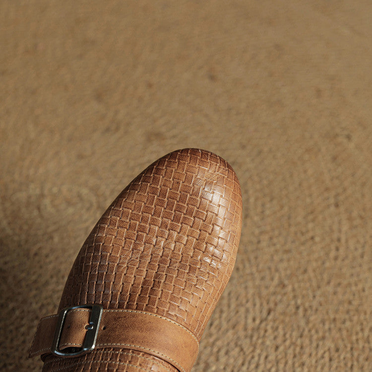 Angela | Mules Tressées avec Boucle
