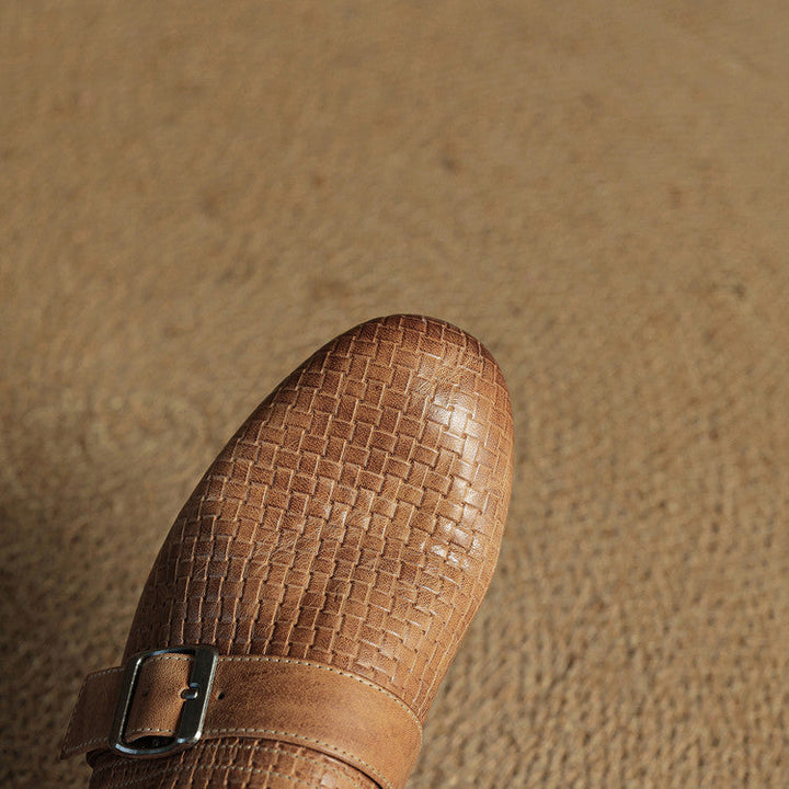 Angela | Mules Tressées avec Boucle
